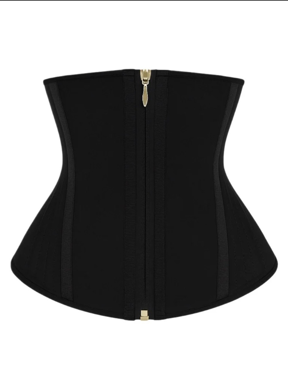 Black Zip-Front Waist Trainer Corset for Women